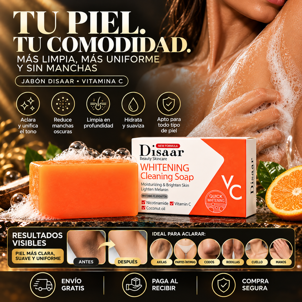 Jabón Limpiador Blanqueador Vitamina C