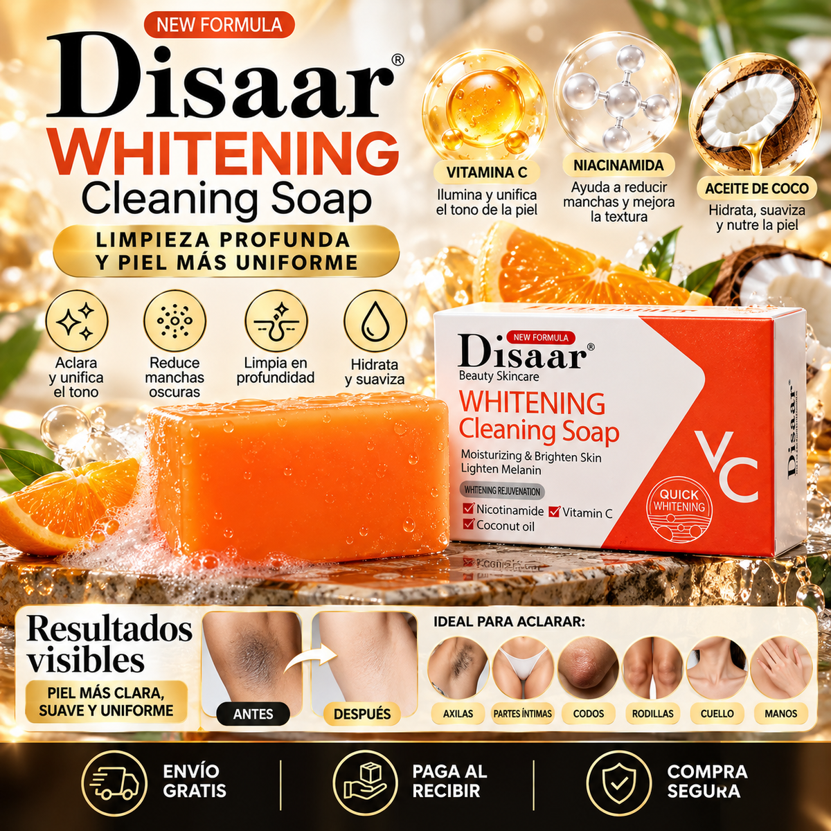 Jabón Limpiador Blanqueador Vitamina C